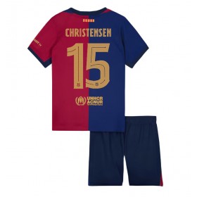 Barcelona Andreas Christensen #15 Hjemme skjorte til barn 2024-25 Kortermet (+ korte bukser)